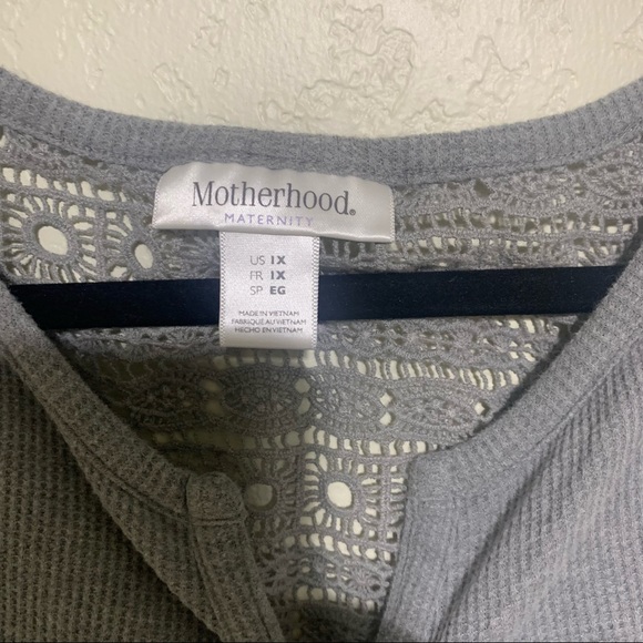 Plus size Motherhood Maternity waffle thermal top - Picture 2 of 3